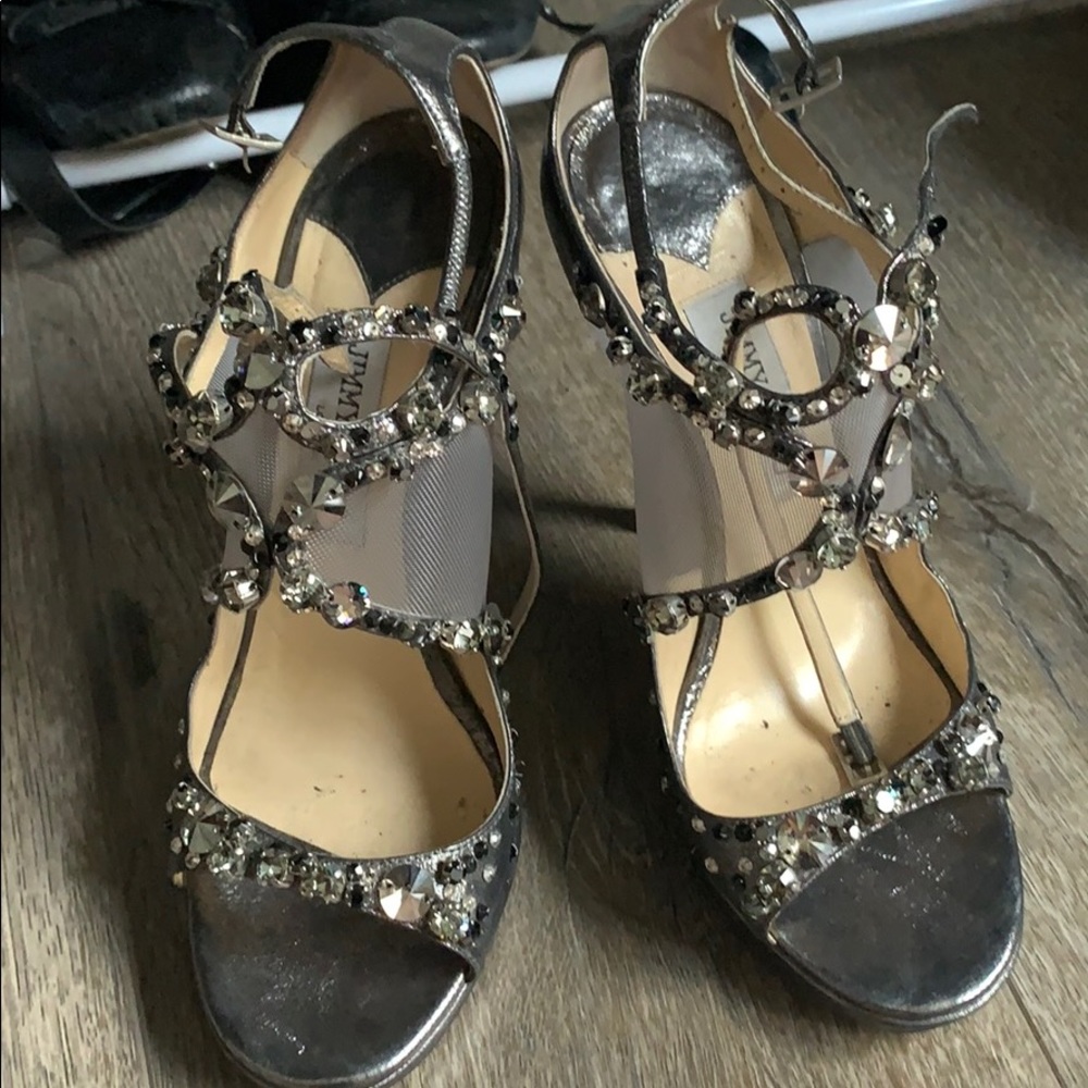 Jimmy Choo crystal studded heels